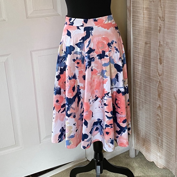 Lara Fashion Floral Print Skirt, Size L - Picture 1 of 10